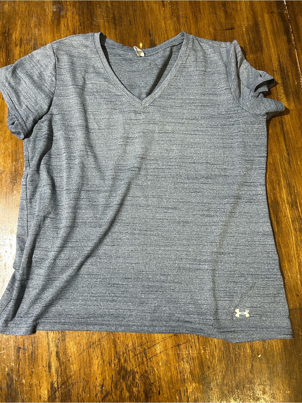 Under Armour Women's Heathered Gray V-Neck Performance Tee